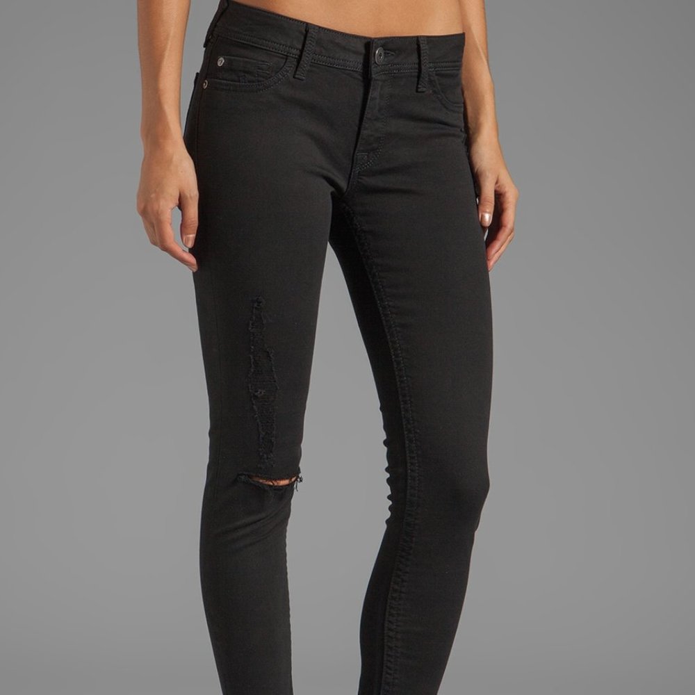 DL 1961~Amanda Skinny Distressed Denim Jeans in Rapture, size 25
